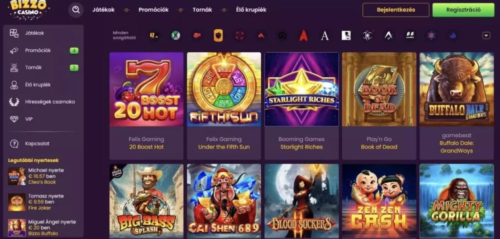 Bizzo online pokies
